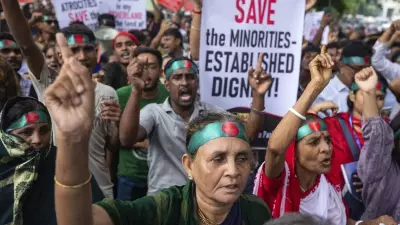 Bangladesh Hindus Protest in Dhaka Amid Rising Attacks on Minorities
