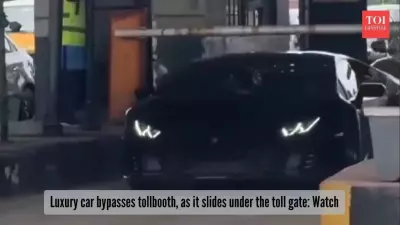 Lamborghini Slips Under Toll Gate Without Paying: Viral Video Sparks Outrage