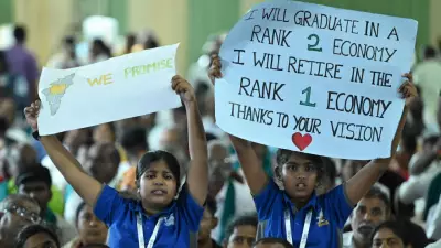 Schoolgirls' Banners Impress PM Modi at Coimbatore Farming Summit