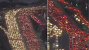 Los Angeles 405 Freeway Gridlock: Thanksgiving Traffic Hits Record High