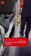Railway Worker Caught Throwing Garbage on Tracks in Shocking Video