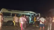 Rajasthan Road Horror: Tempo Traveller Rams Stationary Trailer in Phalodi, Multiple Pilgrims Killed | Shocking Video Surfaces