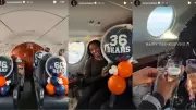 Simone Biles Celebrates Thanksgiving on Private Jet Supporting Husband