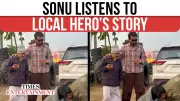 Sonu Sood Stops Mid-road, Meets 24×7 Tyre Warrior in Dalkhola