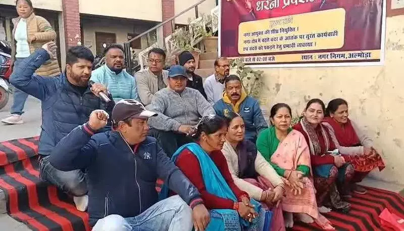Almora Councillors Launch Indefinite Protest Over Stalled Development, Monkey Menace