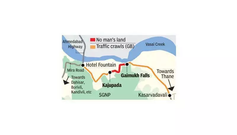 Bureaucratic Deadlock Leaves 9km Ghodbunder Road in Shambles, Commuters Suffer