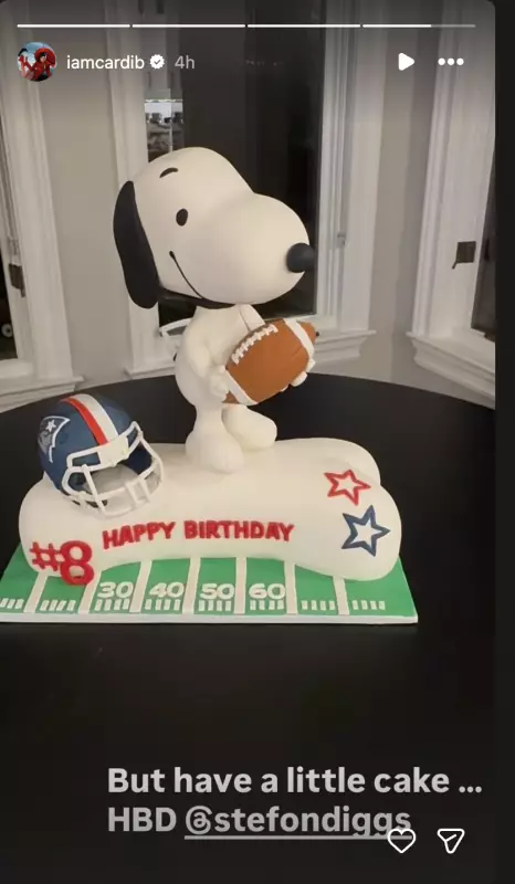 Cardi B's Snoopy Football Cake for Stefon Diggs Goes Viral