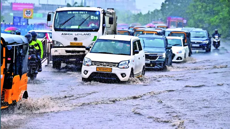Cyclone Ditwah Drenches Chennai: 13cm Rain, Orange Alert Reinstated