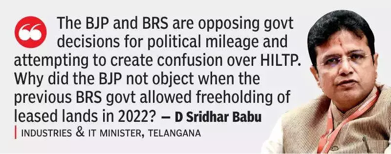 Hyderabad Minister Accuses BRS, BJP of Politicizing Land Policy, Warns of Delhi-Like Pollution
