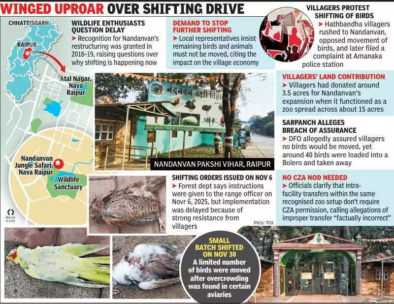Raipur Bird Relocation Sparks Protests: Villagers File Police Complaint