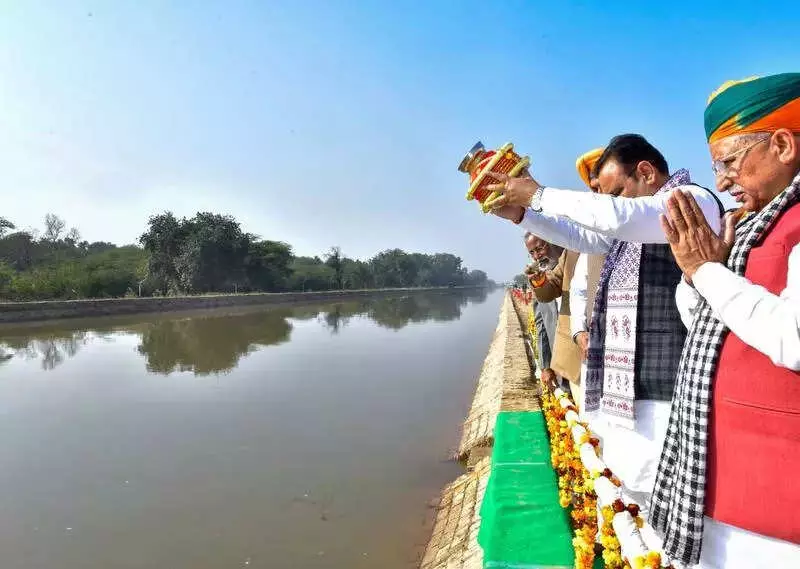 Rajasthan CM Lays Rs 670 Cr Gang Canal Upgrade Stone, Marking 100-Year Legacy