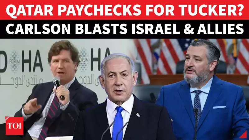 Tucker Carlson Clashes With Ted Cruz Over Qatar, Hamas Allegations | WATCH