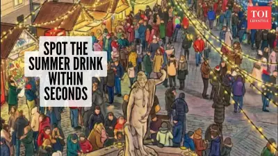 Can You Spot the Summer Drink in This Christmas Market? 12-Second Brainteaser