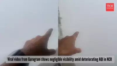 Gurgaon's ₹100 Crore View Vanishes: Viral Video Shows Zero Visibility in Smog
