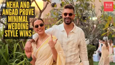 Neha Dhupia, Angad Bedi's Low-Key Wedding Guest Style Is A Lesson In Elegance