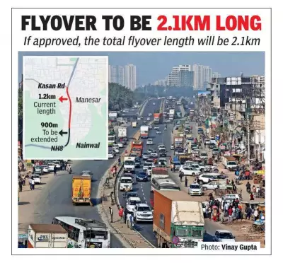 NHAI Studies 900-Metre Extension for Manesar Flyover to Ease NH-8 Congestion