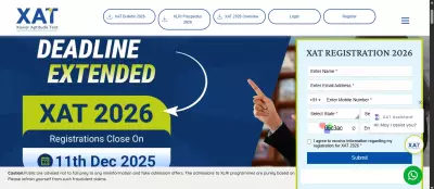 XAT 2026 Deadline Extended: Apply Until Dec 11, Early Birds Get Mentorship