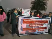 100 Protest at KGMU Over Sexual Harassment, Forced Conversion Allegations