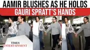 Aamir Khan Holds Gauri Spratt's Hand at Mumbai Airport, Blushes at Paps