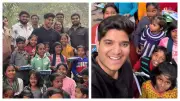 Bigg Boss 19's Mridul Tiwari Distributes Books, Pens & Pizza in Greater Noida School