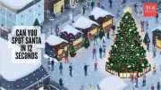 Christmas Brainteaser: Can You Spot Santa in This Festive Market Illusion?