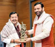 CM Nayab Singh Saini Meets BJP's Nitin Nabin, Hails Party's Grassroots Leadership