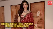 Diana Penty's Rs 95,000 Banarasi Saree Redefines Christmas Fashion