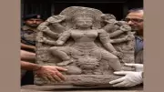 Fisherman Finds Ancient Durga Sculpture in Jhelum, Handed to Archaeology Dept