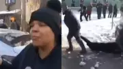 ICE Agents Pin Pregnant Woman in Snow: Viral Video Sparks Outrage Over US Deportation Tactics