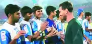 Kolkata Teen's Dream Comes True: Plays Football with Lionel Messi in Hyderabad