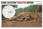 Midnight Trucks Target Mangar Aravalli Forest Again, Forest Dept Posts Guard