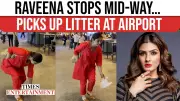 Raveena Tandon Wins Hearts: Viral Video Shows Her Picking Litter at Mumbai Airport