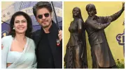 SRK & Kajol Unveil DDLJ Statue in London, Marking 30-Year Milestone
