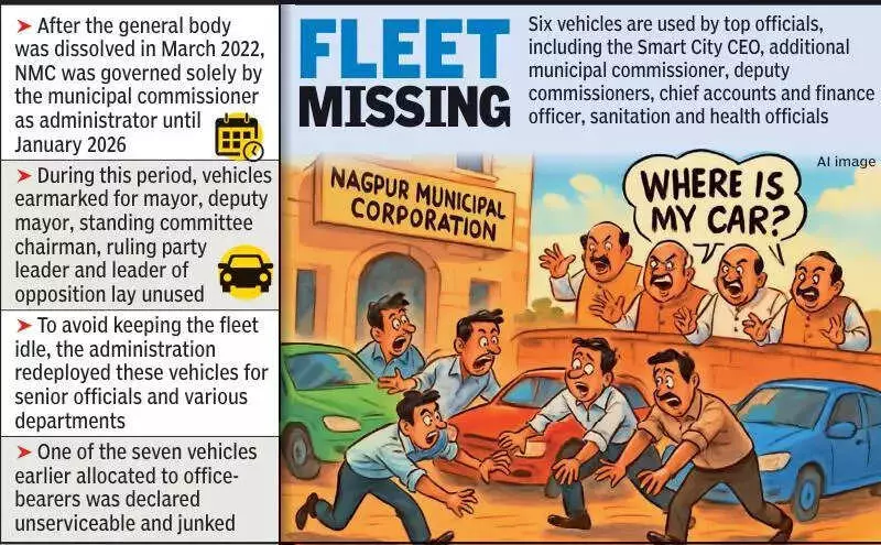 Nagpur Municipal Corporation Faces Vehicle Shortage for Elected Representatives After 4-Year Administrator Rule