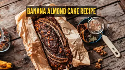 Easy Banana Almond Cake Recipe: Bake in a Pressure Cooker Without Oven