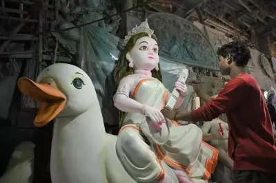 Kumartuli's Saraswati Gets a Cute Makeover: Social Media Drives New Idol Trend