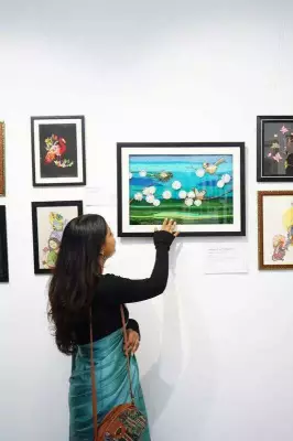 Lucknow University Students Showcase Traditional Embroidery at Taana Baana Exhibition