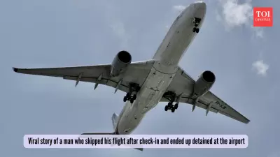 Man Detained at Airport After Skipping Flight Post Check-In: A Viral Warning