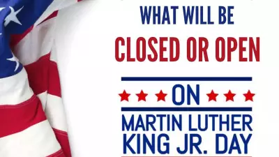 MLK Day 2026: US Banks, Post Offices, Markets Closed; What's Open