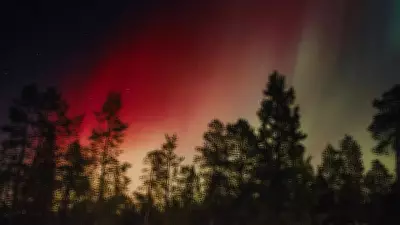 Rare Crimson Auroras Illuminate Ladakh Skies: Solar Storm Creates Spectacular Display