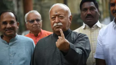 RSS Chief Mohan Bhagwat Votes in Nagpur, Stresses Voting as Citizen's Duty