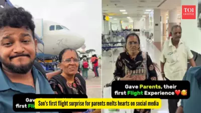Son's First Flight Surprise for Parents Melts Hearts, Gets 2 Lakh Views