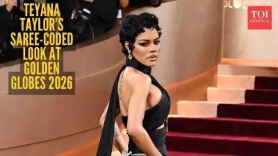 Teyana Taylor Stuns in Saree-Style Gown at Golden Globes 2026