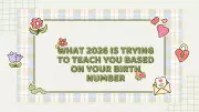2026 Numerology Guide: Key Life Lessons Based on Your Birth Number