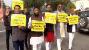 AAP MLAs Protest Outside Delhi Assembly, Demand Action Over 'Fraudulent' Video