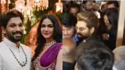 Allu Arjun and Wife Mobbed at Hyderabad Cafe, Actor Protects Sneha Reddy