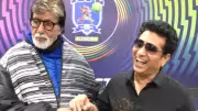 Amitabh Bachchan Plays Finger Cricket with Sachin Tendulkar at ISPL Event