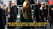 Anne Hathaway, Donatella Versace Lead Celebrities at Valentino's Historic Funeral in Rome