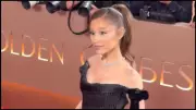 Ariana Grande Stuns at Golden Globes 2025 in Black Gown & Signature Ponytail