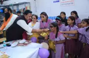 BNS Reddy Marks Birthday Feeding 1500 Blind Kids, Champions 30-Year Legacy